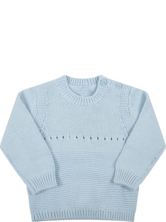 Stella McCartney Kids Light Blue Sweater For Baby Boy With Dog