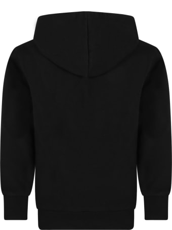 Marcelo Burlon Black Sweatshirt For Boy With Fox