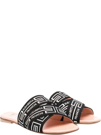 Elisabetta Franchi La Mia Bambina Black Sandals