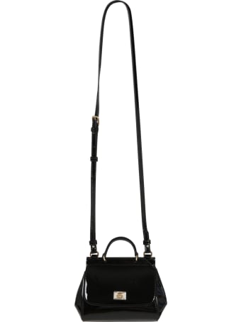 Dolce & Gabbana Black Bag For Girl With Logo