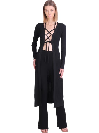 Cult Gaia Christa Cardigan In Black Rayon