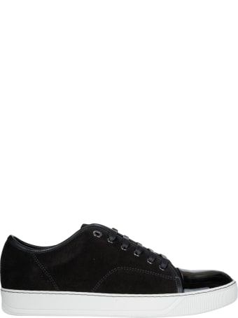 Lanvin Patent Captoe Low Top Sneakers