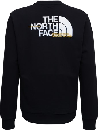 The North Face Black Cotton Sweatshirt With Logo Print