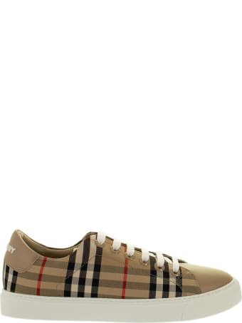 Burberry Albridge L - Trainer With Vintage Check Pattern And Leather Inserts