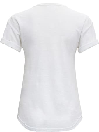 Isabel Marant Étoile White Linen T-shirt With Logo