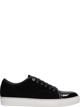 Lanvin Dbb1 Sneakers In Black Suede And Leather