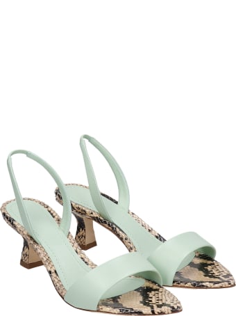 3JUIN Orchid 050 Sandals In Green Leather