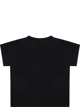 Balmain Black T-shirt For Baby Kids With Logo