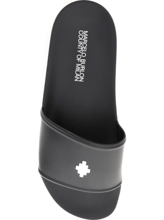 Marcelo Burlon Cross Logo Rubber Slides
