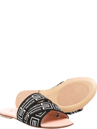 Elisabetta Franchi La Mia Bambina Black Sandals