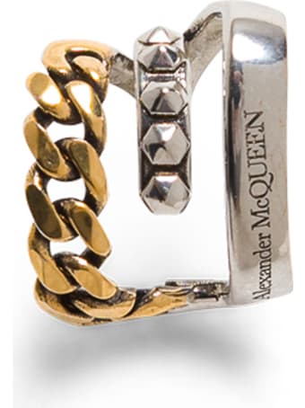 Alexander McQueen Punk Antique Brass Earring