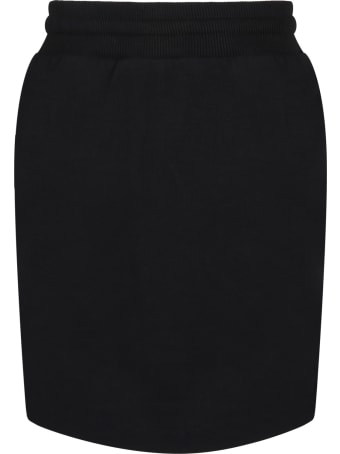 Givenchy Black Skirt For Girl With Logos