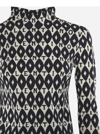 Valentino Jersey Top With Valentino Foulard Archive Print