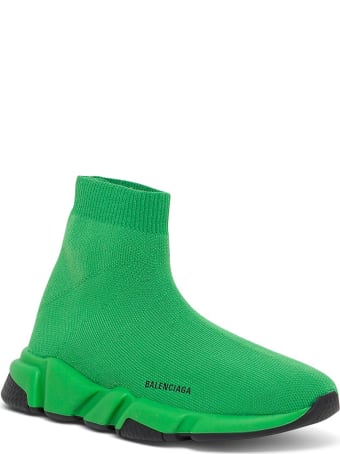 Balenciaga Speed Green Sneakers With Logo