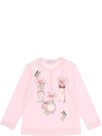 Monnalisa Long-sleeved Jersey T-shirt With Print