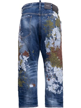 Dsquared2 Kawaii Crop Jeans With Color Slash Details