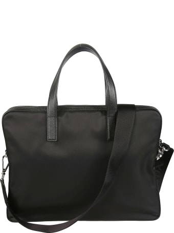 Prada Zip-around Logo Plaque Briefcase