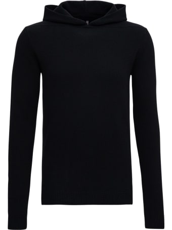 Rick Owens Wool And Cashmere Black Hoodie
