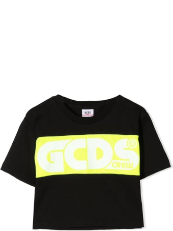 GCDS Black Cotton T-shirt