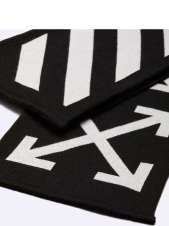 Off-White Black And White Cotton Arrows Scarf