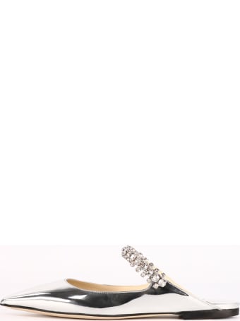 Jimmy Choo Silver Bing Flat Mule