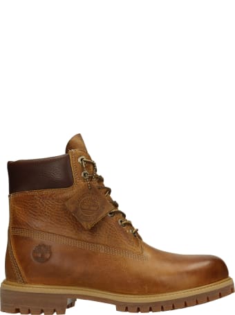 Timberland Combat Boots In Leather Color Leather