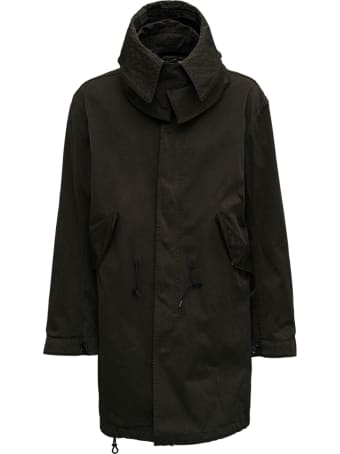 Ten C Green High Neck Parka