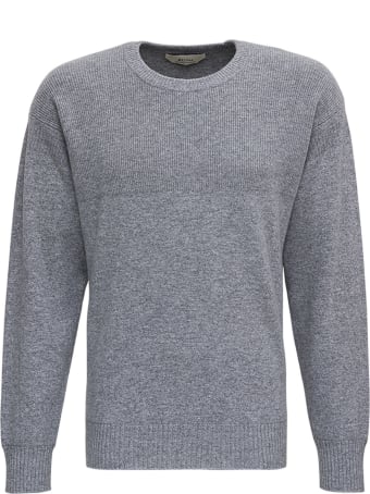 Z Zegna Grey Cashmere Crew Neck Sweater