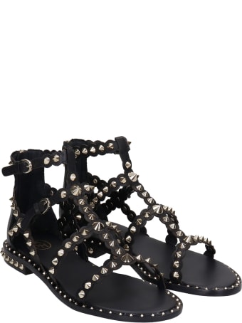 Ash Pixel 01 Flats In Black Leather