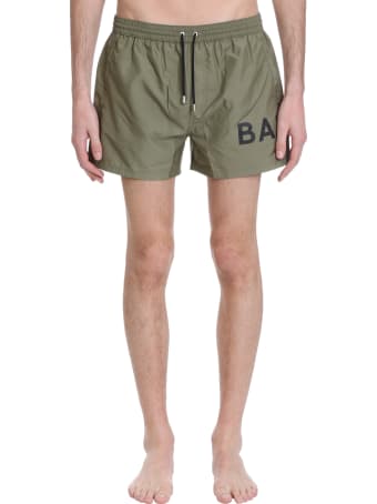 Balmain Beachwear In Green Polyamide