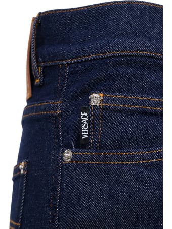 Versace Pant Denim Denim Stretch Blu + Lavaggio Ammorbidito
