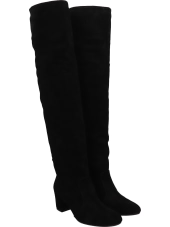Chie Mihara Nu-nation 39 High Heels Boots In Black Suede