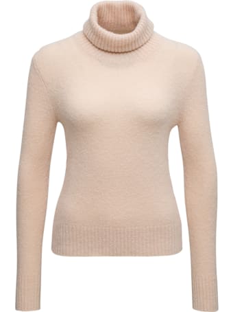 Jucca High Neck Beige Wool Blend Sweater