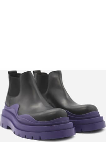 Bottega Veneta Tire Leather Ankle Boots