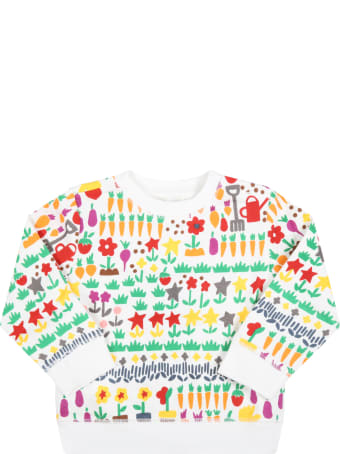 Stella McCartney Kids White Tracksuit For Baby Kids