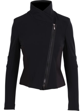 High 'oblique' Polyamide Jacket