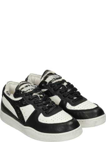 Diadora Mi Basket Sneakers In Black Leather