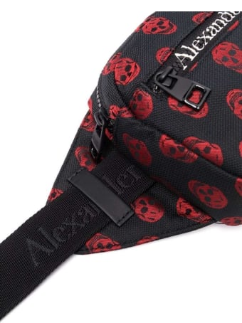 Alexander McQueen Biker Skull Urban Belt Bag In Nylon