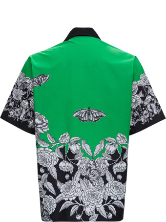 Valentino Dark Blooming Cotton Poplin Shirt