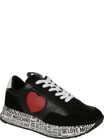 Love Moschino Heart Patched Printed Sole Sneakers