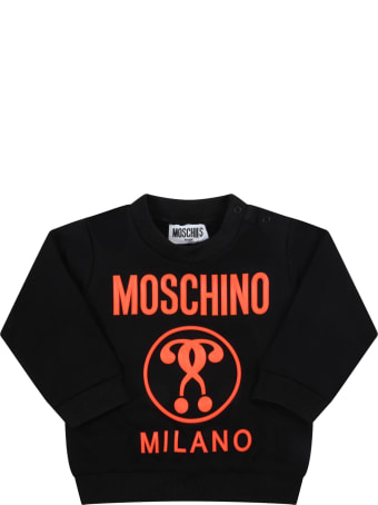 Moschino Black Tracksuit For Baby Kids With Logo