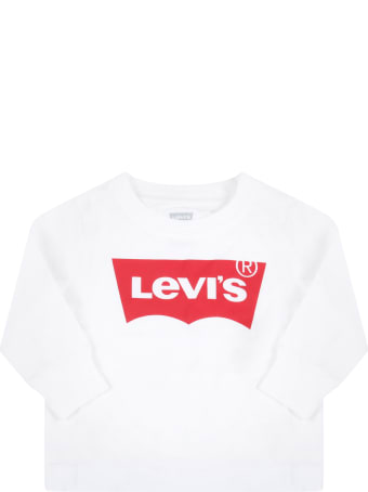 Levi's White T-shirt For Baby Kids With Logo