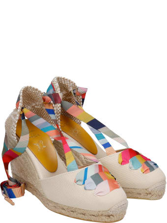 Castañer by Paul Smith Coralia Ps8-001 Wedges In Beige Canvas