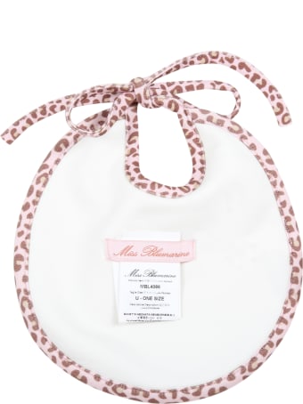 Blumarine Multicolor Bib For Baby Girl With Logo