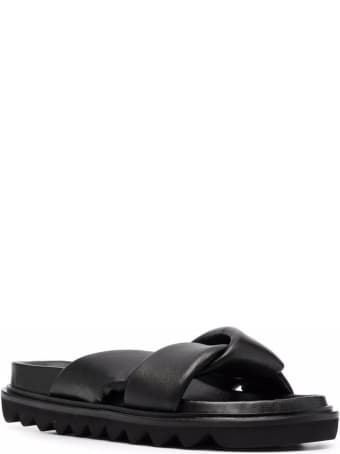 Studio Amelia Leather Sandals With Knot Detail