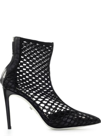 Grey Mer Bali Tricot Black Ankle Boot