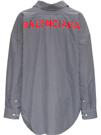 Balenciaga Vichy Cotton Poplin Shirt With Logo