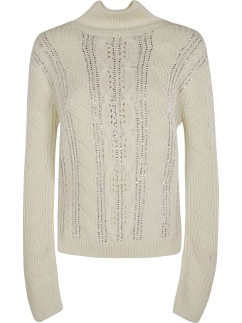 Ermanno Scervino High-neck Patterned Woven Sweater