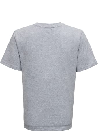 Evisu Grey Cotton T-shirt With Logo Print