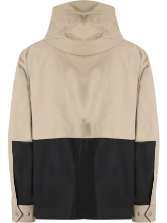 Neil Barrett Black And Beige Cotton-blend Jacket